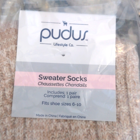 Pudus Sweater Socks NWT - Picture 6 of 6